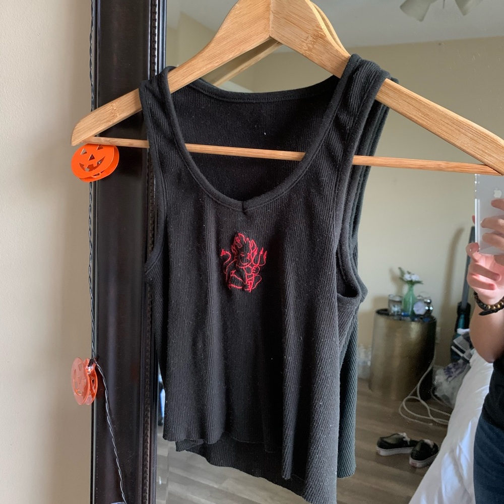 Demon Embroidered Shirt